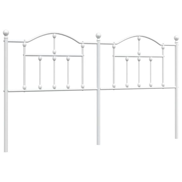 vidaXL Cabeceira de substitui&ccedil;&atilde;o 160 cm metal branco