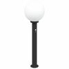 vidaXL Lumin&aacute;ria de poste com sensor, 80 cm, preta, IP44