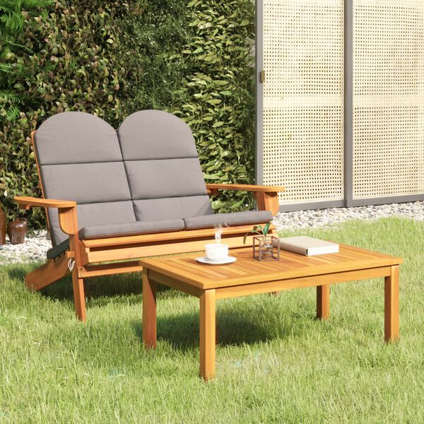 vidaXL Conjunto lounge de jardim Adirondack 2pcs ac&aacute;cia maci&ccedil;a
