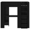 vidaXL Estrutura de Cama Loft com Mesa Carvalho Preto 75 x 190 cm