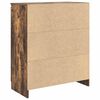 vidaXL Aparador c/ gaveta derivados de madeira carvalho fumado