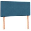 vidaXL Cama com molas/colch&atilde;o azul-escuro 80x210 cm veludo
