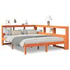 vidaXL Cama com estante sem colch&atilde;o 160x200 cm pinho maci&ccedil;o