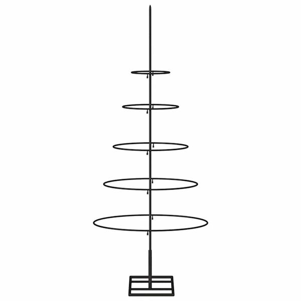 vidaXL Árvore de Natal para decoração 90 cm metal preto