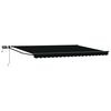 vidaXL Toldo retr&aacute;til manual com LEDs Preto e Anthracite 4 &times; 3 m