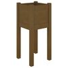 vidaXL Vaso/floreira de jardim 31x31x70 cm pinho maci&ccedil;o castanho-mel