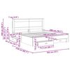 vidaXL Estrutura da Cama com gaveta com cabeceira Madeira processada