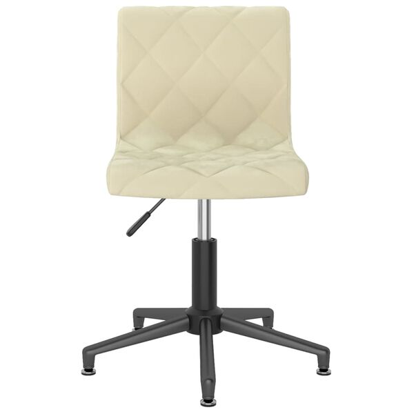 vidaXL Cadeiras de jantar girat&oacute;rias 2 pcs veludo cor creme