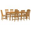 vidaXL Conjunto de sala de jantar 9 unid. Bege