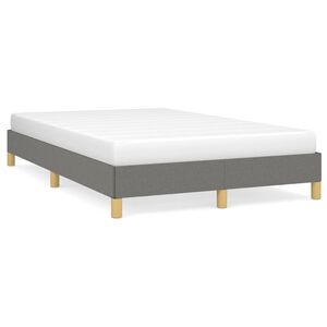 vidaXL Estrutura de cama sem colch&atilde;o cinza escuro 120x190 cm tecido