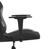 vidaXL Cadeira gaming de massagens tecido preto e cinzento-claro