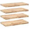 vidaXL Prateleira flutuante 4pcs 100x40x4 cm ac&aacute;cia maci&ccedil;a n&atilde;o tratada