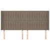 vidaXL Cabeceira cama abas tecido 163x16x118/128 cm cinza-acastanhado