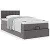 vidaXL Cama otomana com colch&atilde;o 90x190 cm couro artificial cinzento