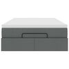 vidaXL Estrutura cama otomana colchão 120x200cm tecido cinzento escuro