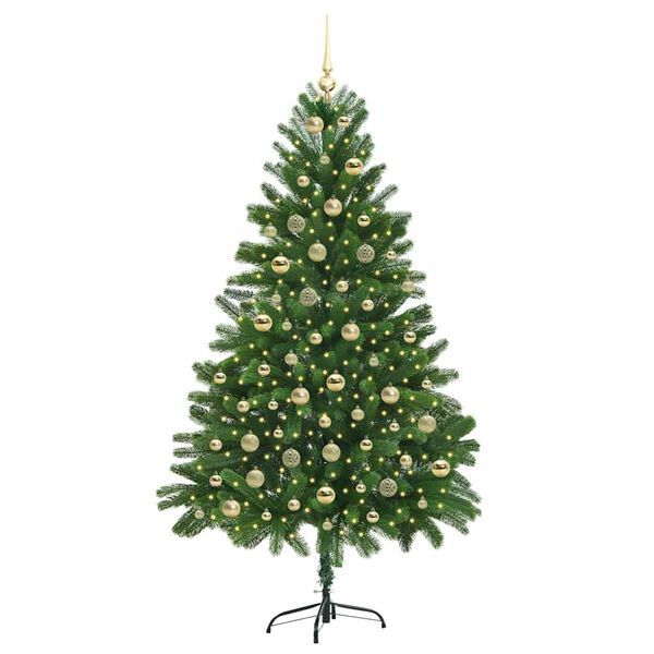 vidaXL &Aacute;rvore de Natal com 300 LEDs com suporte Verde 180 cm PE