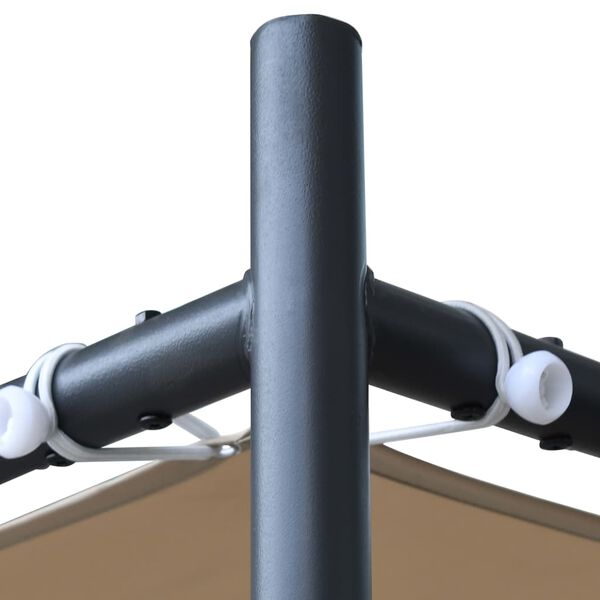 vidaXL Gazebo com telhado inclinado 300x300x257 cm 180 g/m&sup2; bege