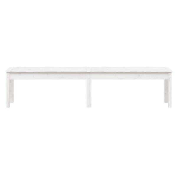 vidaXL Banco de jardim com 2 lugares 203,5x44x45cm pinho maci&ccedil;o branco