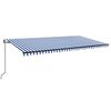 vidaXL Toldo retr&aacute;til Azul e Branco 600 &times; 350 cm Poli&eacute;ster