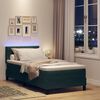 vidaXL Cama Box Spring LED com colch&atilde;o Verde Escuro 90 x 190 cm Veludo