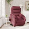 vidaXL Poltrona de massagens reclin. elevat&oacute;ria tecido vermelho tinto