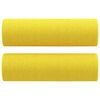 vidaXL 2 pcs conjunto de sof&aacute;s com almofadas tecido amarelo-claro