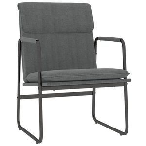 vidaXL Cadeira lounge 55x64x80 cm tecido cinzento-escuro