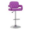 vidaXL Bancos de bar 2 pcs couro artificial roxo