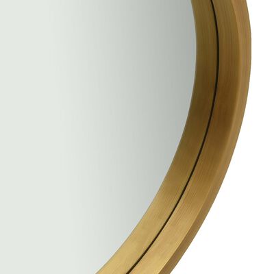 vidaXL Espelho de parede com alça 50 cm dourado
