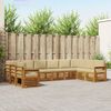 vidaXL Conjunto de Sof&aacute; Sectional com almofada 10 pcs Natural e Bege
