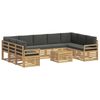vidaXL Conjunto de Sof&aacute;s para Exterior 10 pcs Branco e Antracite