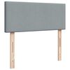 vidaXL Cama boxspring com colch&atilde;o 120x190 cm tecido cinzento-claro