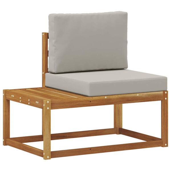 vidaXL Sof&aacute; de Canto Externo com almofada 2 Pe&ccedil;a Cinza Natural e Claro