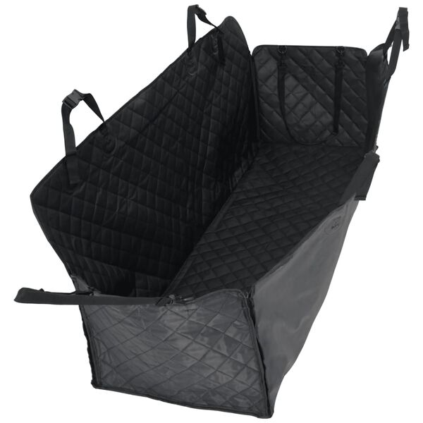 vidaXL Cobertura de assento de carro para c&atilde;o 137x46x50 cm preto