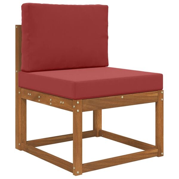 vidaXL Almofada para Sof&aacute; Externo 2 pcs vermelho tinto Poli&eacute;ster