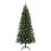 vidaXL &Aacute;rvore de Natal Artificial com 300 LEDs Verde 240 cm PE e PVC