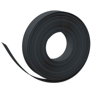 vidaXL Bordas de jardim 25 m 10 cm PE Preto