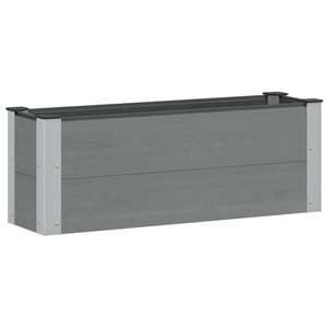 vidaXL Canteiro de jardim elevado Cinzento 100 x 30 36 cm