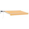 vidaXL Estrutura de Toldo Manual com LEDs Areia 5 &times; 3,5 m