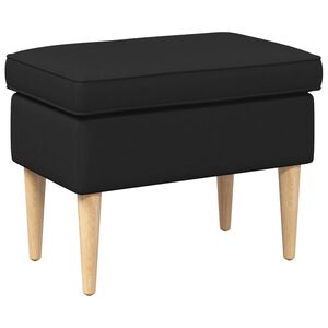 vidaXL Pufe para os P&eacute;s Preto 55 x 35 x 41 cm