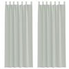 vidaXL Cortinas de voile com la&ccedil;os 2 pcs cinzento-claro 140x260 cm