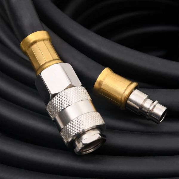 vidaXL Mangueira de ar h&iacute;brida 0,6" 100 m borracha e PVC preto