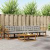 vidaXL Conjunto de Sof&aacute;s para Exterior 5 pcs Cinza Natural e Claro