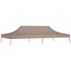 vidaXL Teto para tenda de festas 6x3 m 270 g/m&sup2; cinzento-acastanhado