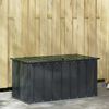 vidaXL Caixa de Armazenamento para Jardim Preto 101 x 56,5 x 50 cm A&ccedil;o