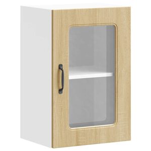 vidaXL Arm&aacute;rio de parede de cozinha porta vidro Kalmar carvalho sonoma