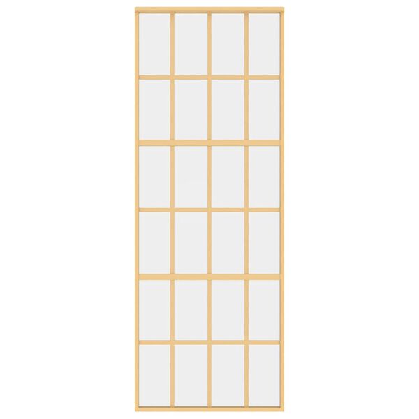 vidaXL Porta deslizante 76x205 cm vidro ESG/alum&iacute;nio dourado