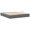 vidaXL Cama com Armazenamento Cinza Escuro 180 x 200 cm tecido