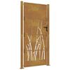 vidaXL Port&atilde;o de jardim 100x200 cm a&ccedil;o corten design erva