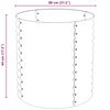 vidaXL Canteiro/vaso elevado aço galvanizado 80x80x81 cm prateado